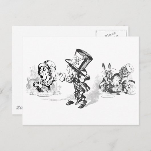 Alice in Wonderland Stickers en Briefkaarten (Voorkant / Achterkant)