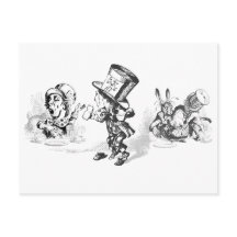 Alice in Wonderland Stickers en Briefkaarten
