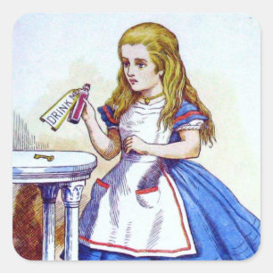 Alice in Wonderland Stickers en Briefkaarten
