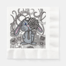 Alice in Wonderland stijl Konijn Doodle Kunst Fees