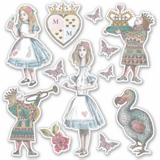 Alice in Wonderland  Storybook Sticker (Voorkant)