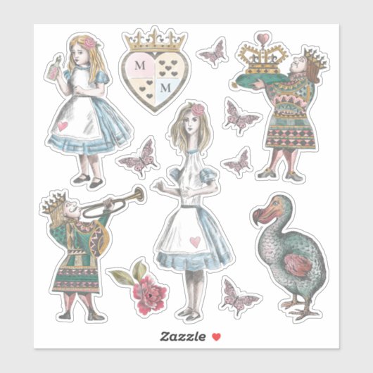 Alice in Wonderland Storybook Sticker (Vel)
