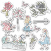 Alice in Wonderland Storybook Sticker (Voorkant)