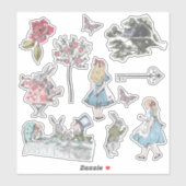 Alice in Wonderland Storybook Sticker (Vel)