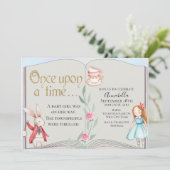 Alice in Wonderland Storybook Waterverf Kaart (Staand voorkant)