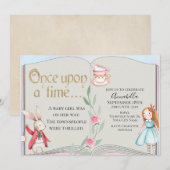 Alice in Wonderland Storybook Waterverf Kaart (Voorkant / Achterkant)