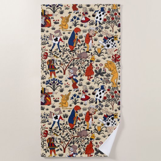 Alice in Wonderland Strandlaken (Voorkant)