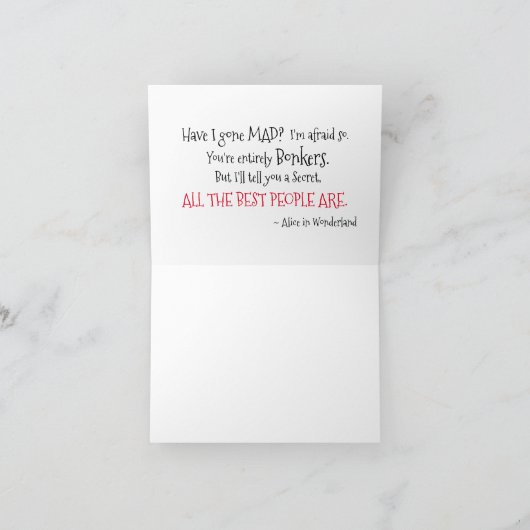 Alice in Wonderland Striped Bedankt (Binnen)