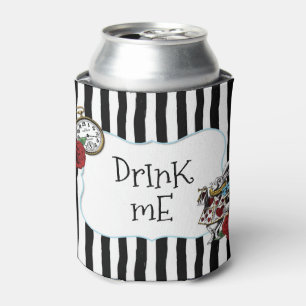Alice in Wonderland Striped Drink me Blikjeskoeler