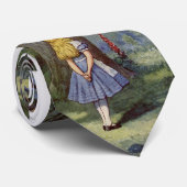 Alice in wonderland, stropdas van kastanje (Opgerold)