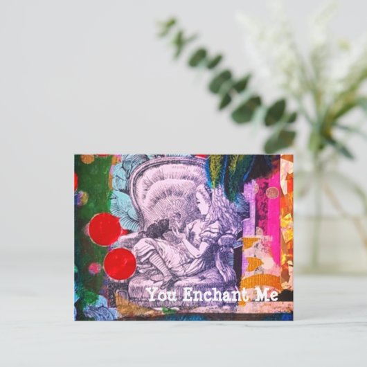 Alice in Wonderland  Style Briefkaart (Staand voorkant)