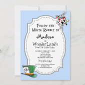 Alice in Wonderland Sweet 16 Birthday Invitation Kaart (Voorkant)