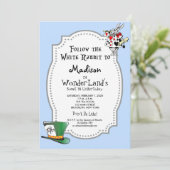 Alice in Wonderland Sweet 16 Birthday Invitation Kaart (Staand voorkant)