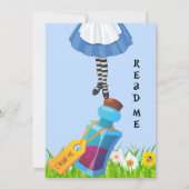 Alice in Wonderland Sweet 16 Birthday Invitation Kaart (Achterkant)
