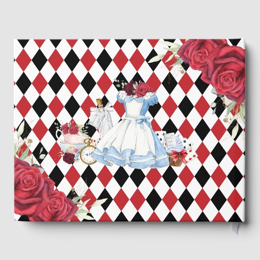 Alice in Wonderland Sweet 16 Verjaardag Bruids Bab Gastenboek (Achterkant)