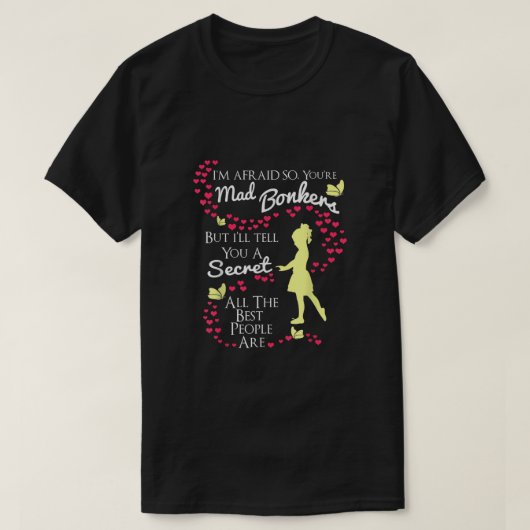 ALICE IN WONDERLAND T-SHIRT BONKER'S SHIRT MANNEN  (Design voorkant)