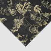 Alice in Wonderland Tea Black Gold Tissue Paper Tissuepapier (Detail)