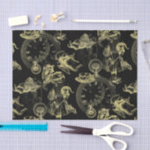 Alice in Wonderland Tea Black Gold Tissue Paper Tissuepapier (Craft)