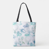 Alice in Wonderland Tea Blue Green Canvas tas (Achterkant)