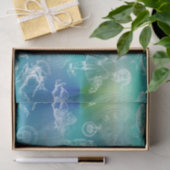 Alice in Wonderland Tea Blue Green Tissue Paper Tissuepapier (Geschenk)