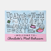 Alice in Wonderland Tea Carroll Quote Persoonlijk Deurmat (Voorkant)
