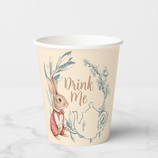 Alice in Wonderland Tea Drink Me Papieren Bekers (Voorkant)
