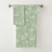 Alice in Wonderland Tea Green Towel Set Bad Handdoek (Insitu)
