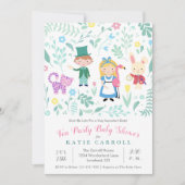Alice in Wonderland Tea Party Baby shower Kaart (Voorkant)