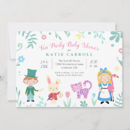 Alice in Wonderland Tea Party Baby shower Kaart