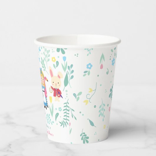Alice in Wonderland Tea Party Baby shower Papieren Bekers (Links)