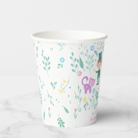 Alice in Wonderland Tea Party Baby shower Papieren Bekers (Rechts)