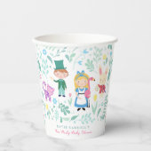 Alice in Wonderland Tea Party Baby shower Papieren Bekers (Voorkant)
