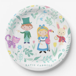 Alice in Wonderland Tea Party Baby shower Papieren Bordje