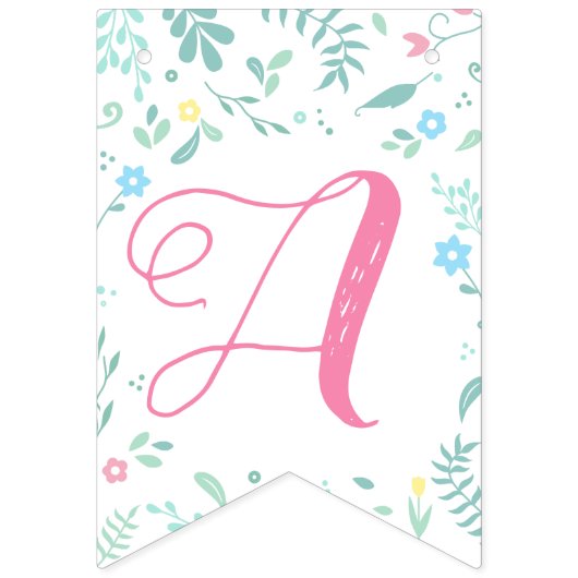 Alice in Wonderland Tea Party Birthday Banner (Derde vlag)