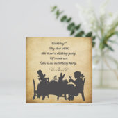 Alice in Wonderland Tea Party Birthday Kaart (Staand voorkant)