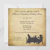 Alice in Wonderland Tea Party Birthday Kaart (Achterkant)