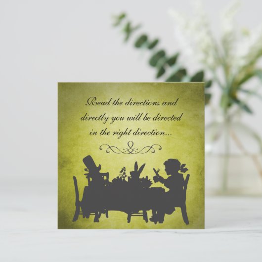 Alice in Wonderland Tea Party Birthday Kaart (Staand voorkant)