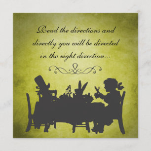 Alice in Wonderland Tea Party Birthday Kaart