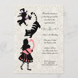 Alice in Wonderland Tea Party Birthday Kaart
