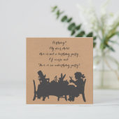 Alice in Wonderland Tea Party Birthday Kaart (Staand voorkant)