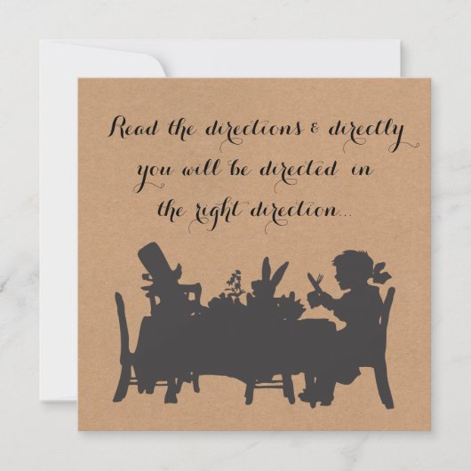 Alice in Wonderland Tea Party Birthday Kaart (Voorkant)