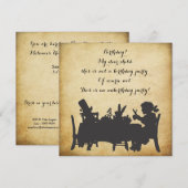 Alice in Wonderland Tea Party Birthday Kaart (Voorkant / Achterkant)