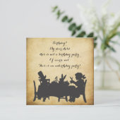 Alice in Wonderland Tea Party Birthday Kaart (Staand voorkant)