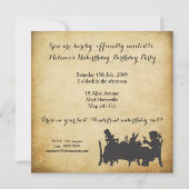 Alice in Wonderland Tea Party Birthday Kaart (Achterkant)