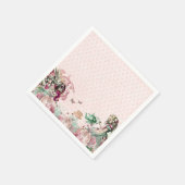 Alice in Wonderland Tea Party Blush & Mint Servet (Hoek)