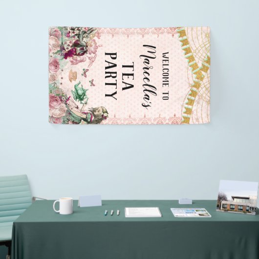 Alice in Wonderland Tea Party Blush & Mint Spandoek (Beurs)