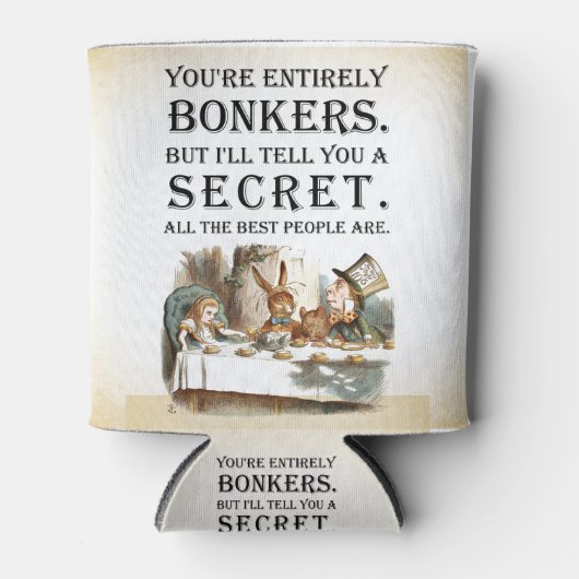 Alice in Wonderland - Tea Party - Bonkers Quote Blikjeskoeler (Voorkant)