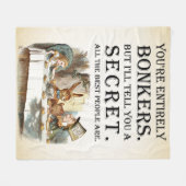 Alice in Wonderland - Tea Party - Bonkers Quote Fleece Deken (Voorkant (Horizontaal))