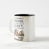 Alice in Wonderland - Tea Party - Bonkers Quote Tweekleurige Koffiemok (Voorkant links)