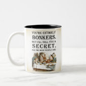 Alice in Wonderland - Tea Party - Bonkers Quote Tweekleurige Koffiemok (Links)
